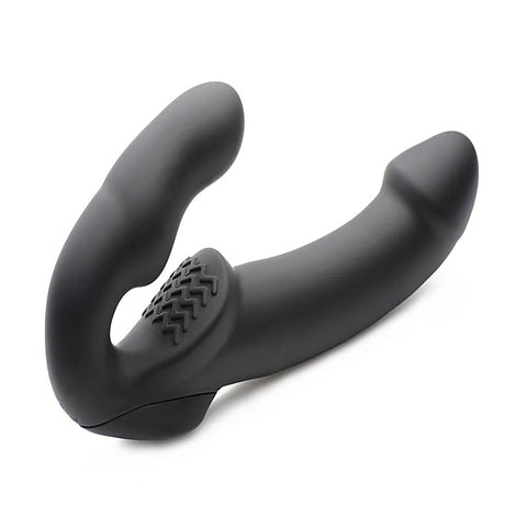 Strap U Evoke Rechargeable Vibrating Silicone Strap On - Strap On Sextoys