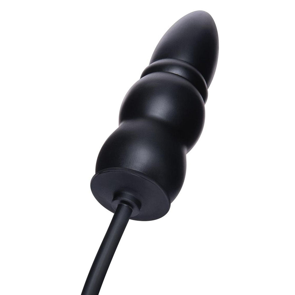 Xgen Size Up Ripple Inflatable Butt Plug Black Butt Plugs