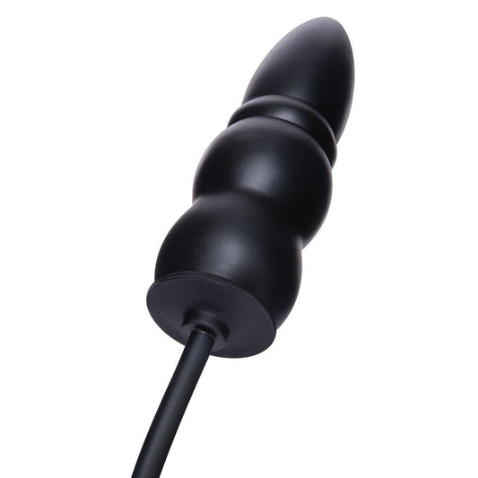 Xgen Size Up Ripple Inflatable Butt Plug Black Butt Plugs