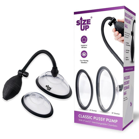 Xgen Size Up Classic Pussy Pump with 2 Chambers - Pussy And Clit Toys