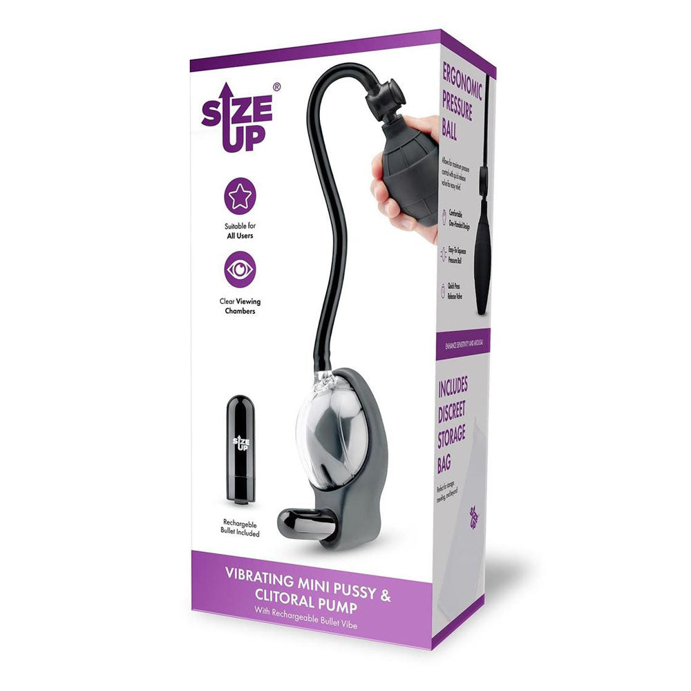 Xgen Size Up Vibrating Mini Pussy & Clitoral Pump Pussy And Clit Toys