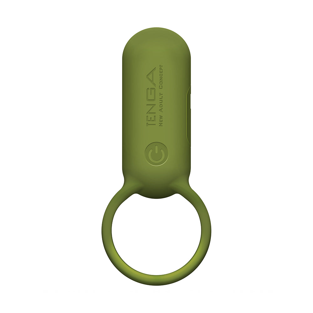 Tenga Svr Waterproof Vibrating Penis Ring Forest Khaki Vibrating Cock Rings