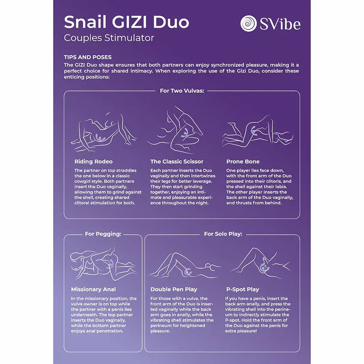 Amoreo Europe SL SVibe Snail GIZI Duo Couples Stimulator - Sex Toys For Couples