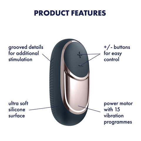 Satisfyer Dark Desire Layon 15 Functions Clitoral Massager - Clit Ticklers and Pulsators