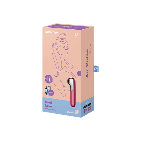 Satisfyer Dual Love Air Pulse Multi Functions Clitoral Massager - Clit Ticklers and Pulsators