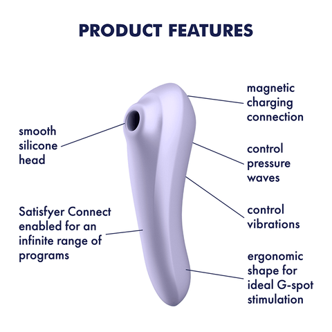 Satisfyer Dual Pleasure Air Pulse Clitoral and G Spot Vibrator - Clit Ticklers and Pulsators