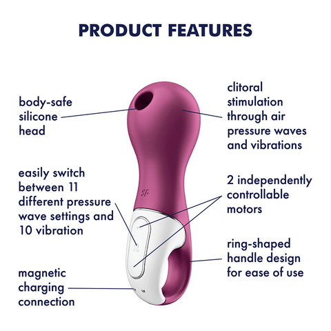 Satisfyer Lucky Libra Air Pulse Clitoral Stimulator - Clit Ticklers and Pulsators