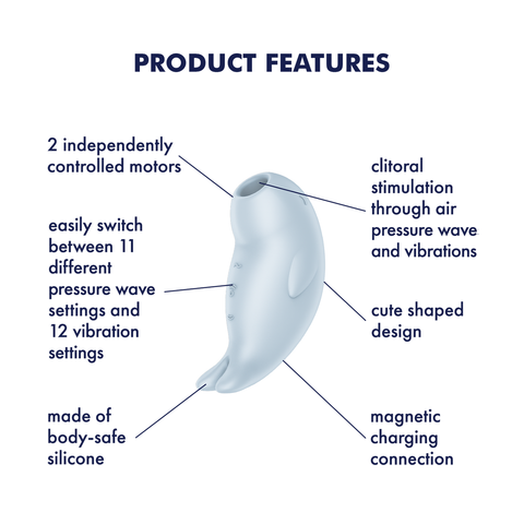 Satisfyer Seal You Soon Air Pulse Clitoral Massager - Clit Ticklers and Pulsators