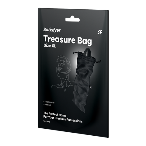 Satisfyer Treasure Toy Storage Bag Black - Vibrator Accessories
