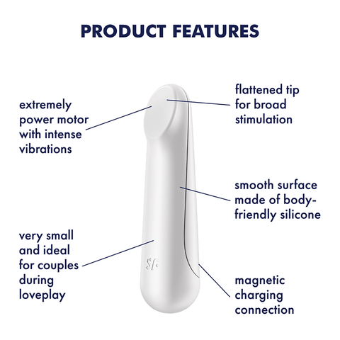 Satisfyer Ultra Power Bullet 3 Waterproof Clitoral Massager - Bullet Vibrators