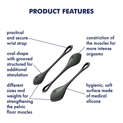 Satisfyer Yoni Power 2 Silicone Keger Exerciser Balls - Bullet Vibrators