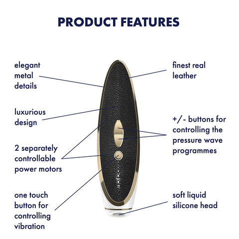 Satisfyer Haute Couture Multi Functions Waterproof Clitoral Stimulator - Clit Ticklers and Pulsators