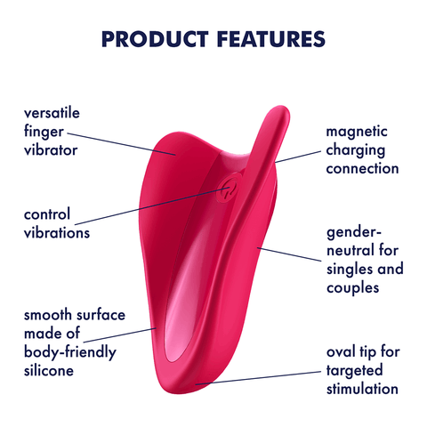 Satisfyer High Fly Waterproof Full Body Personal Finger Massager - Personal Massagers