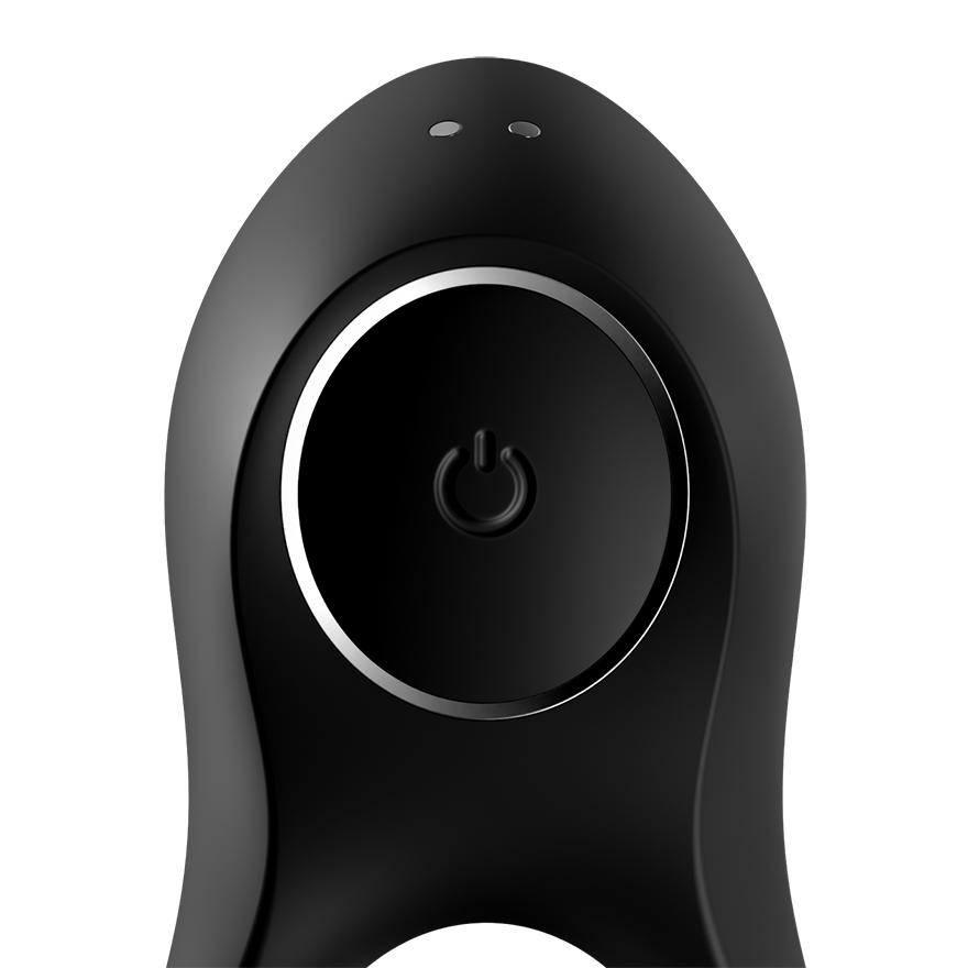 Satisfyer Legendary Duo Vibrating Silicone Cock Ring Black Ball and Cock Toys