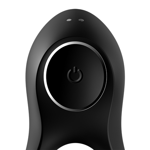 Satisfyer Legendary Duo Vibrating Silicone Cock Ring Black - Ball and Cock Toys