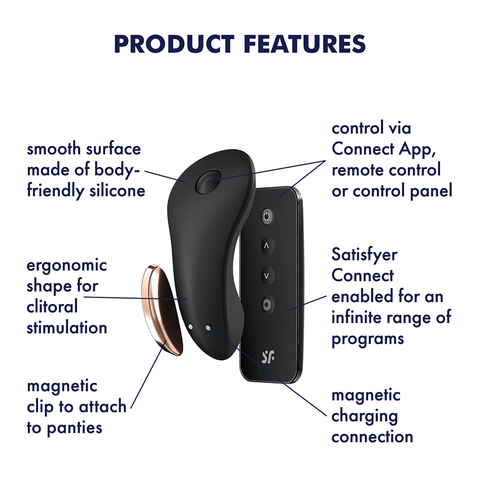 Satisfyer Little Secret App Contolled Remote Controlled USB Rechargeable Panty Vibrator - Remote Control Vibrators
