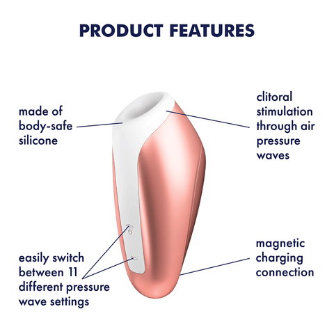 Satisfyer Love Breeze Air Pulse 11 Functions Clitoral Massager - Clit Ticklers and Pulsators