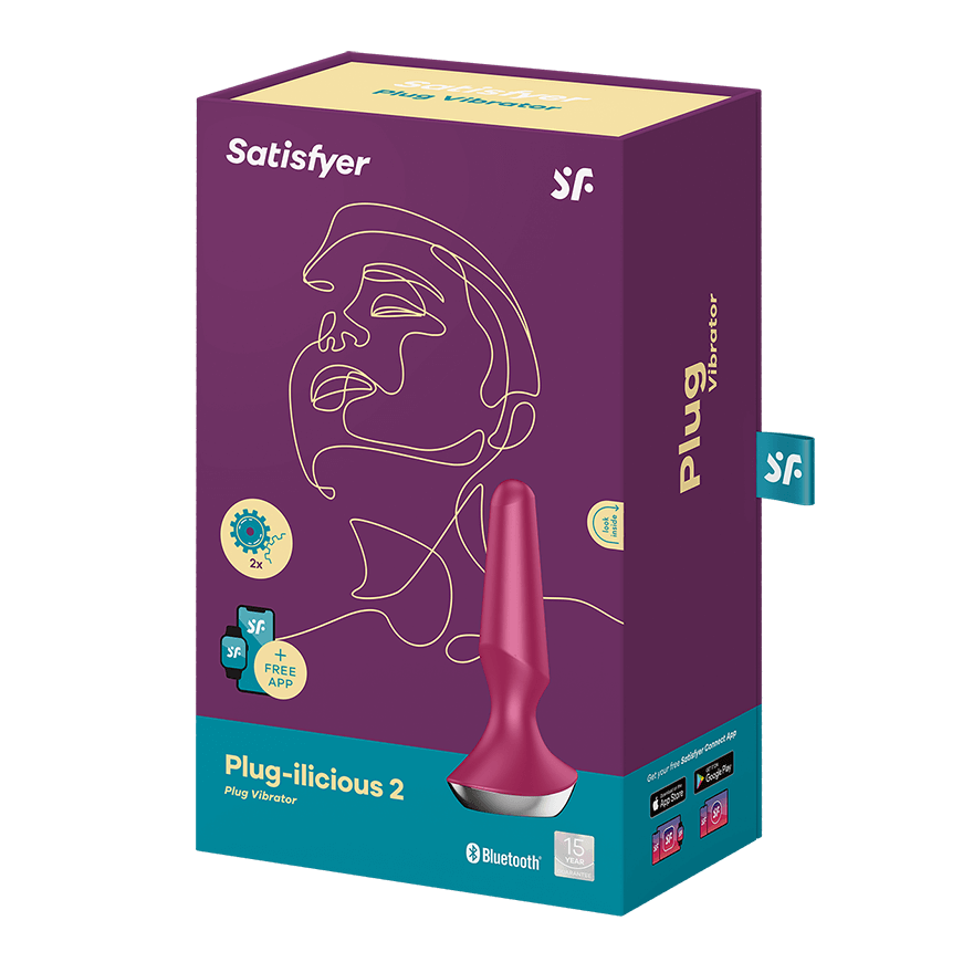 Satisfyer Plug-ilicious 2 App Controlled Vibrating Anal Plug Body Wands