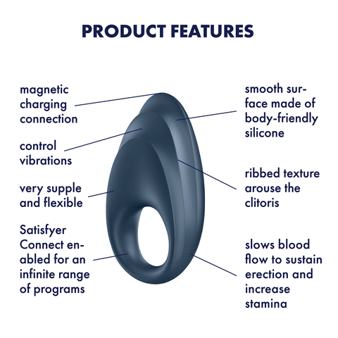 Satisfyer Powerful One App Connected Cock Ring Vibrator - Cock Rings