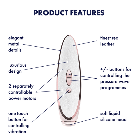 Satisfyer Pret a Porter Luxury Silicone Clitoral Massager - Clit Ticklers and Pulsators