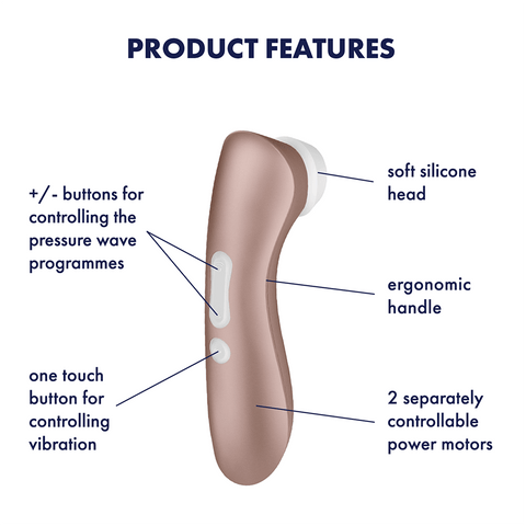 Satisfyer Pro 2+ Air Pulse Vibrating Clitoral Stimulator - Clit Ticklers and Pulsators