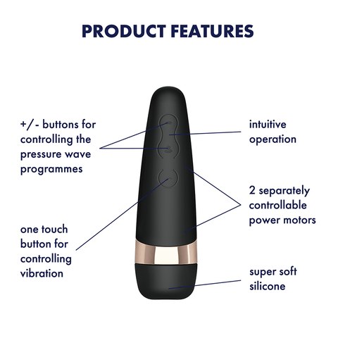 Satisfyer Pro 3 Air Pulse Stimulator With Vibration - G-Spot Vibrators
