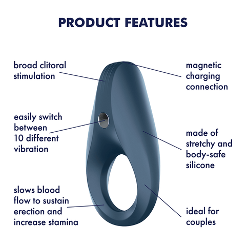 Satisfyer Rocket 10 Functions Flexible Mens Cock Ring - Cock Rings