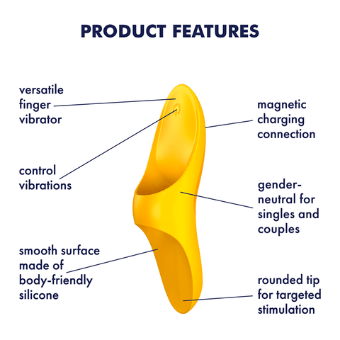 Satisfyer Teaser 12 Functions Adult Finger Vibrator - Realistic Dildos