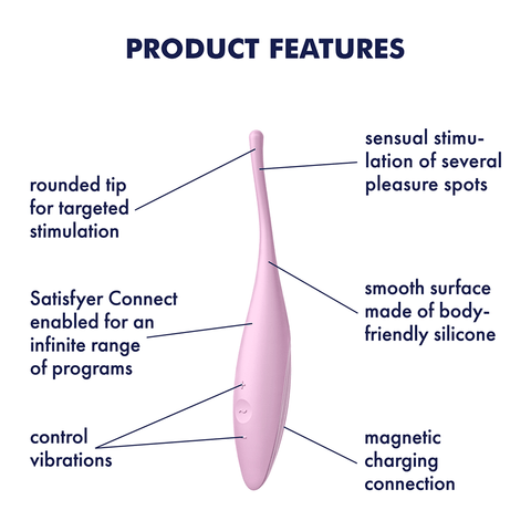Satisfyer Twirling Joy App Controlled Circulating Vibrator - Bullet Vibrators