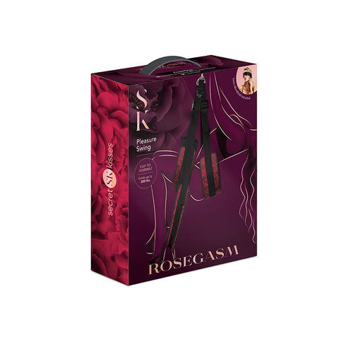 Secret Kisses ROSEGASM Pleasure Sex Swing Black/Red - Sex Swings And Slings