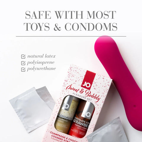 System Jo Sweet and Bubbly Champagne 60ml & Chocolate 60ml Lubricant Pleasure Set - Lubricants and Lotions