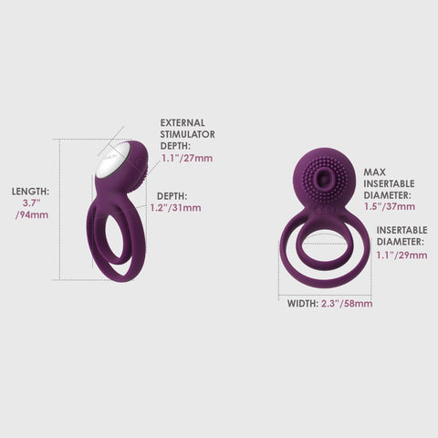 Svakom Tammy Vibrating Double Cock Ring - Vibrating Cock Rings