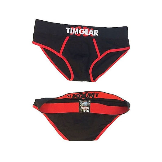 TIM Gear Black and Red Brief Large - Mens Briefs And Boxers