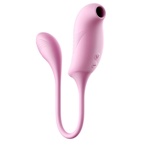 Loewie Erocome Tucana Double End Clitoral Suction Vibrator - Clit Ticklers and Pulsators