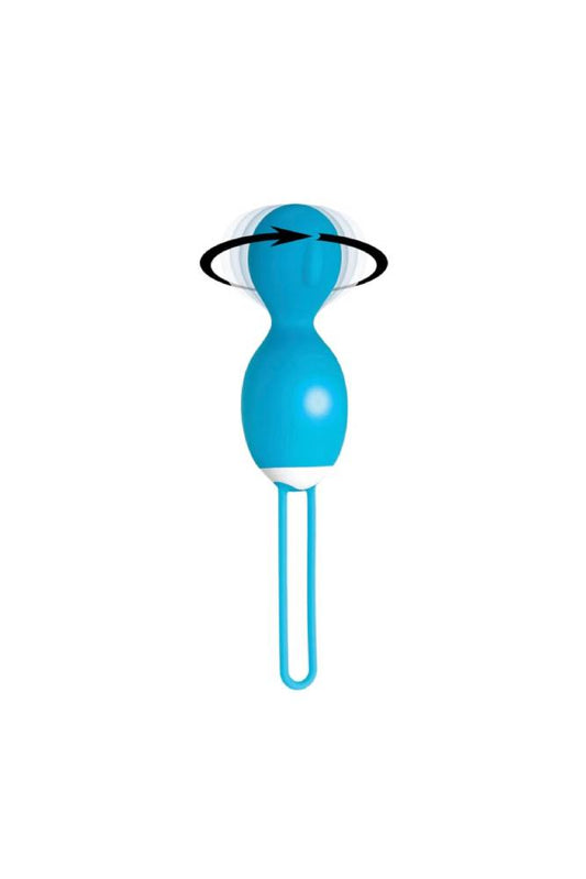 Evolved Twistin The Night Away Vibrating Kegel Exerciser with Wireless Remote Blue Love Eggs and Kegel Exercisers