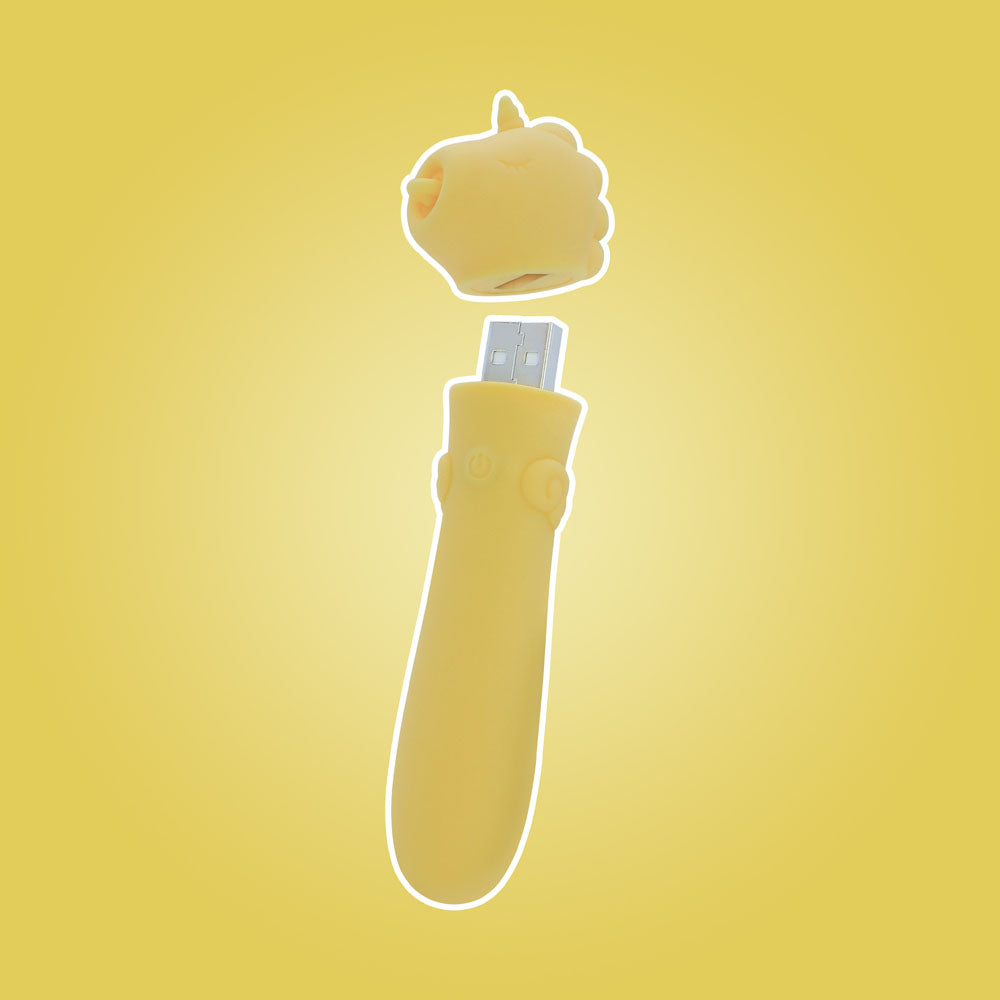 Creative Conceptions Unihorn Bean Blossom Bullet Vibe Yellow Bullet Vibrators