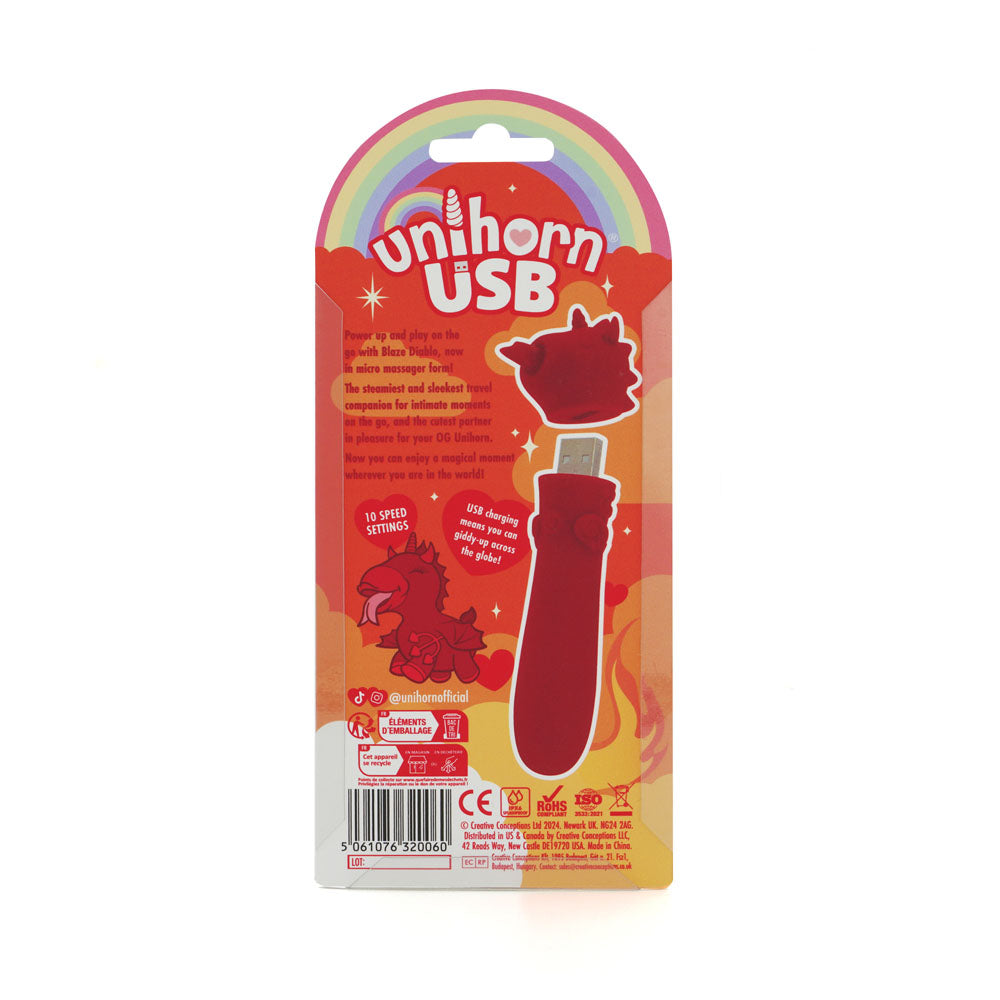 Creative Conceptions Unihorn Blaze Diablo Bullet Vibe Red Bullet Vibrators