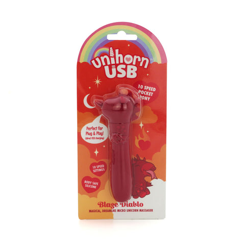 Unihorn Blaze Diablo Bullet Vibe Red - Bullet Vibrators