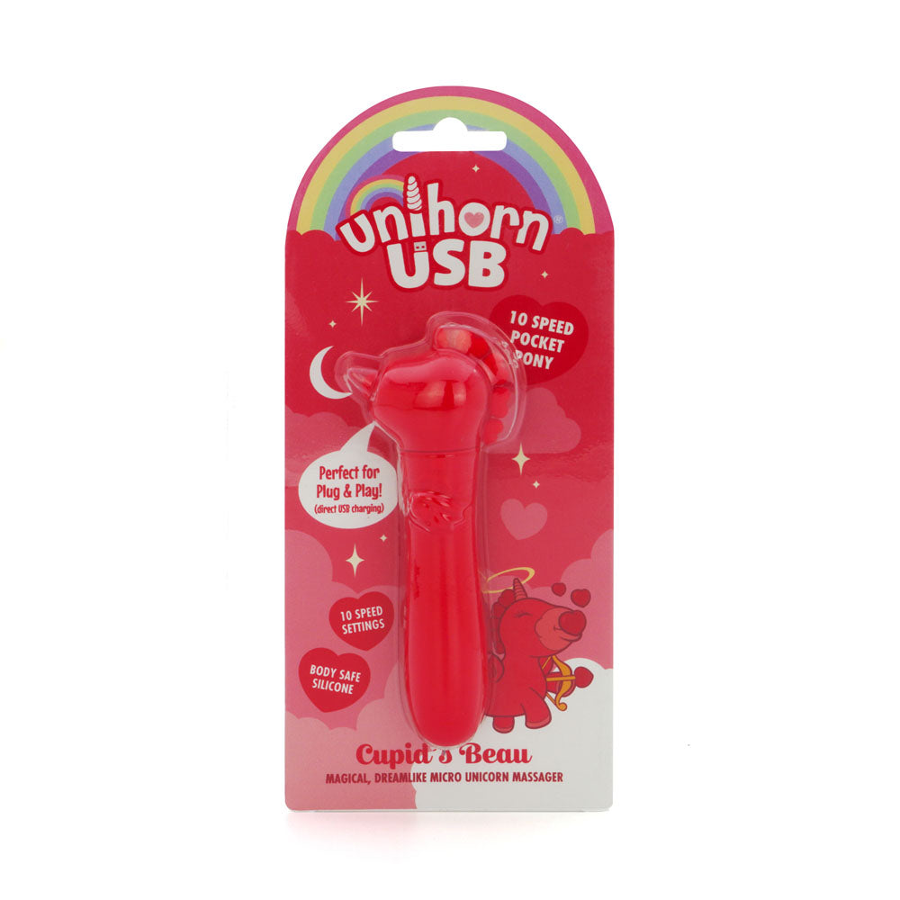 Unihorn Cupid's Beau USB Bullet Red Bullet Vibrators