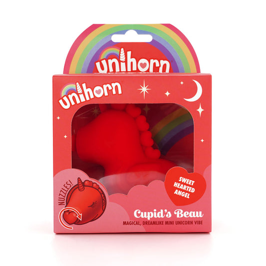 Unihorn Cupids Beau USB Rechargeable Heart Nosed Stimulator Red - Finger and Tongue Vibrators