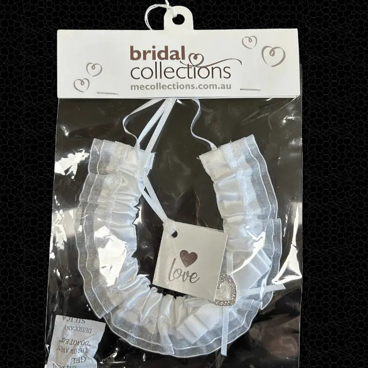 Me Collections White Horseshoe With Bow and Diamante Heart Party Gifts and Novelties