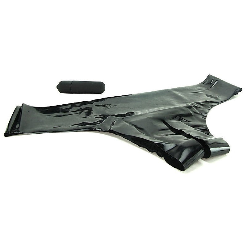 Fetish Fantasy Vibrating Crotchless Booty Shorts - Bullet Vibrators