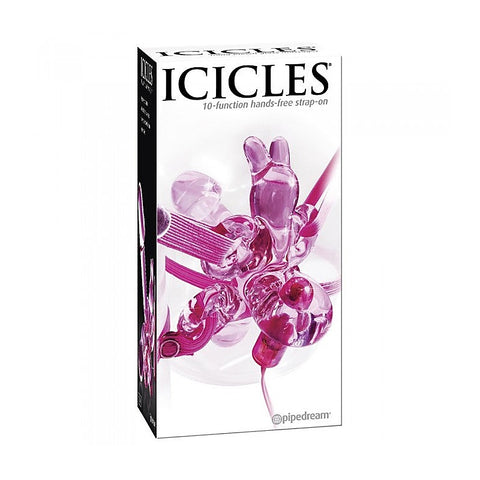 Pipedream Icicles 10-Function Hands-Free Strap-On Dildo - Strap On Sextoys