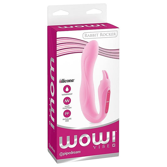 Pipedream WOW! Multi Functions Rabbit Rocker Massager - Rabbit Vibrators