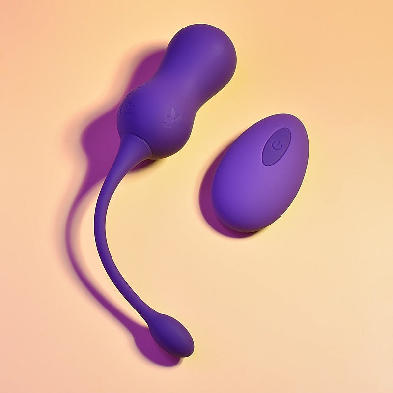 Playboy Pleasure Double Time Remote Control Kegel Balls - Love Eggs and Kegel Exercisers