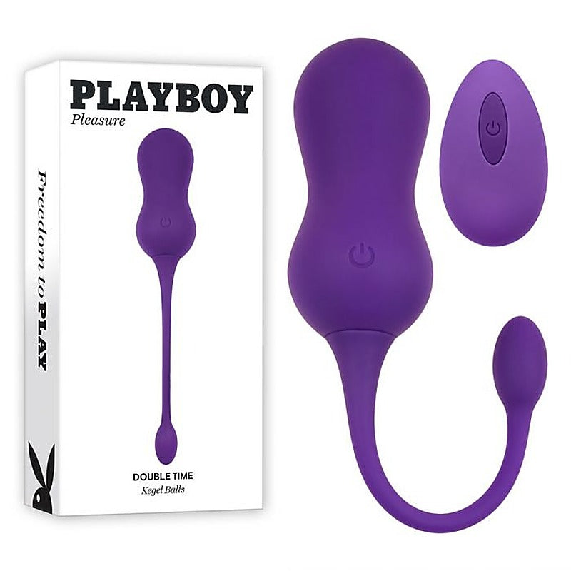 Playboy Pleasure Double Time Remote Control Kegel Balls - Love Eggs and Kegel Exercisers