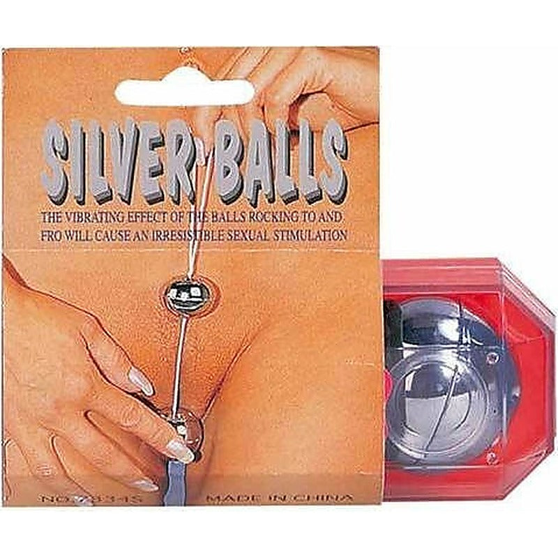 Silver Plastic Boxed Duo Ben Wa Balls by Seven Creations - Love Eggs and Kegel Exercisers