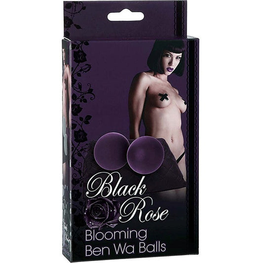 Black Rose Blooming Ben Wa Balls by Doc Johnson - Personal Massagers