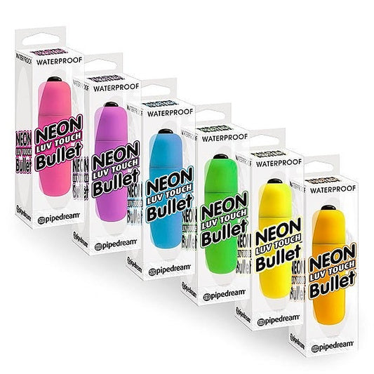 Pipedream Neon Luv Touch Vibrating Bullet Massager Set - Waterproof Vibrators