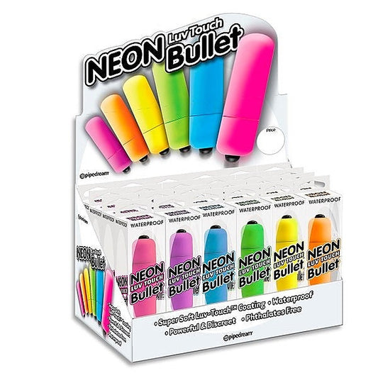 Pipedream Neon Luv Touch Vibrating Bullet Massager Set - Waterproof Vibrators